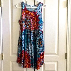 Longyuan dress, pretty pattern with pockets.
